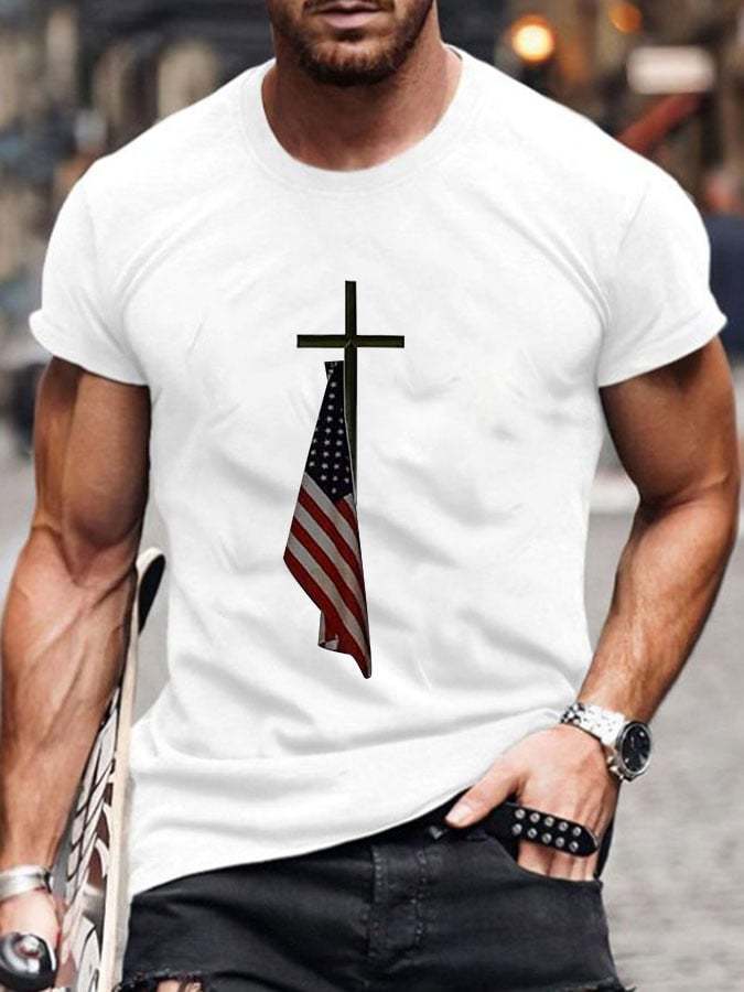 Men's Casual Print Short Sleeve T-Shirt