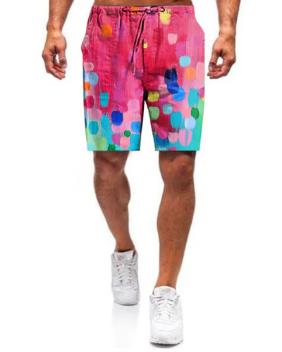 Men's Fashion Geometric Casual Shorts