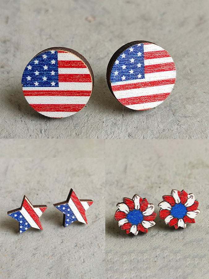Women's Independence Day Cute Little Earrings