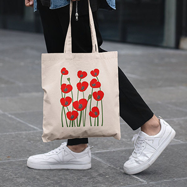Poppy Flower Tote Bag