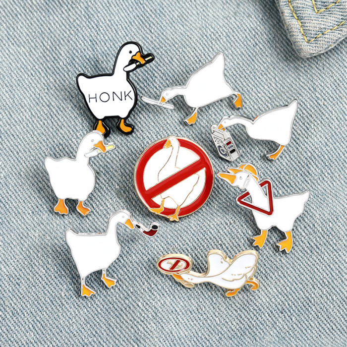 Funny Honk Goose Badge Enamel Pin