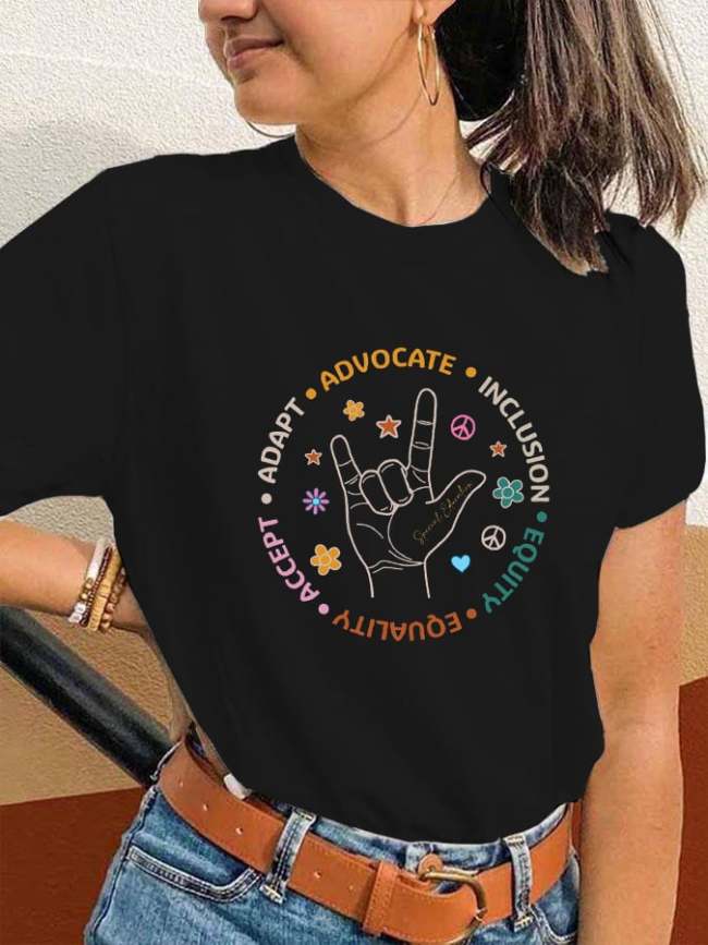 Women's ADVOCATE/INCLUSION/EQUITY/EQUALITY/ACCEPT/ADAPT T-shirt