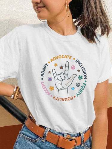Women's ADVOCATE/INCLUSION/EQUITY/EQUALITY/ACCEPT/ADAPT T-shirt