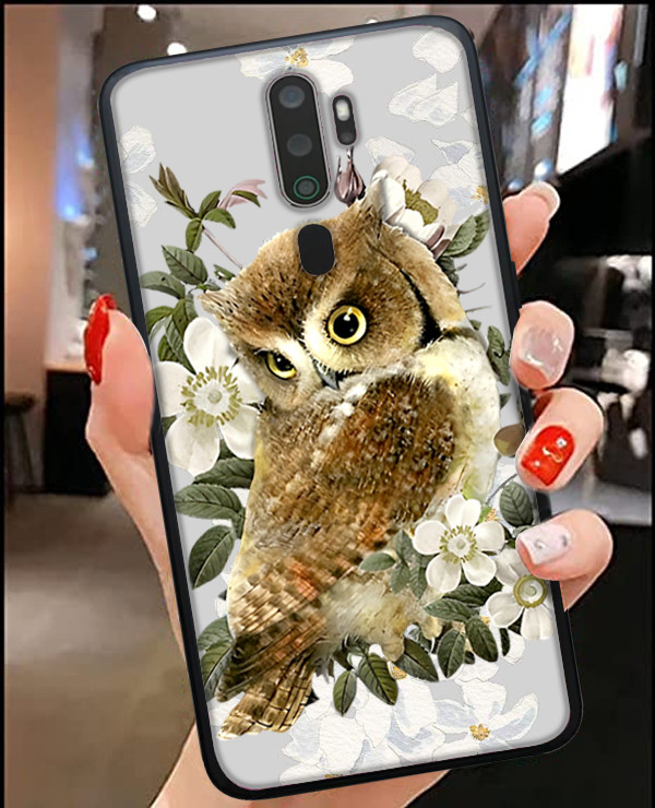 Flower Owl Print Personalized Phone Case