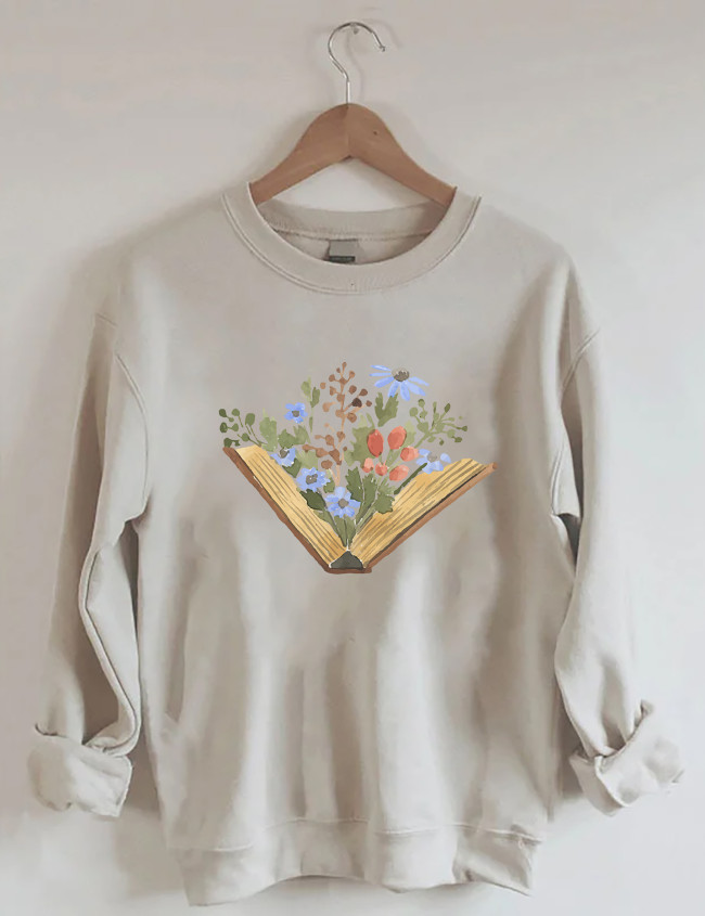 Wildflowers Book Sweatshirt