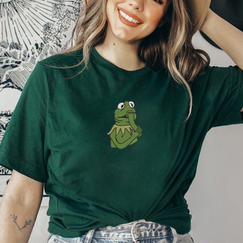 Nervous Kermit Embroidered T-Shirt