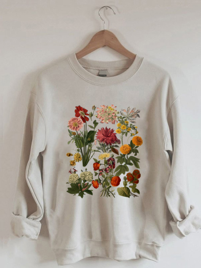 Cottagecore Vintage Flowers Sweatshirt