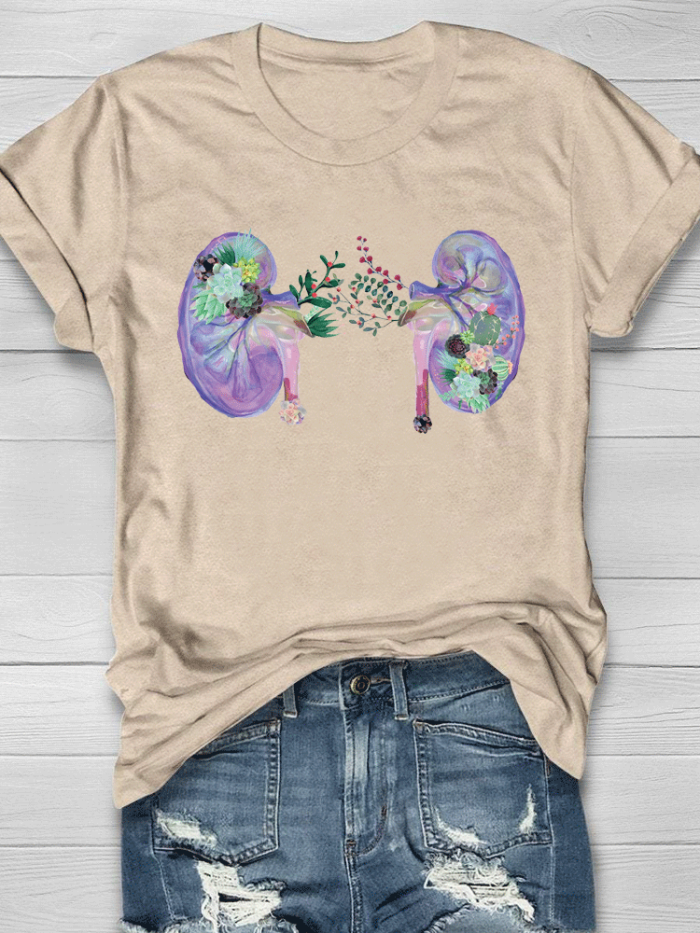 Flower Kidney Nurse T-shirt