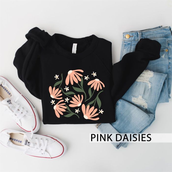 Flower Doodles Bella Canva Sweatshirt