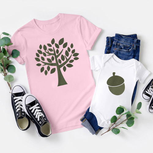 Tree And Hazelnut Shirts For Dad And Me