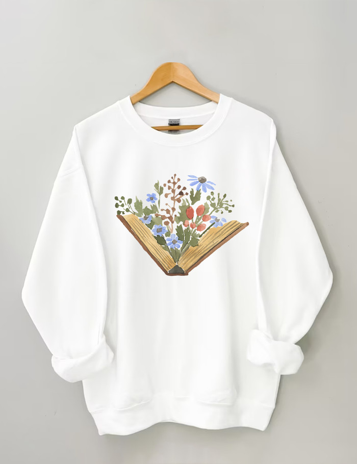 Wildflowers Book Sweatshirt