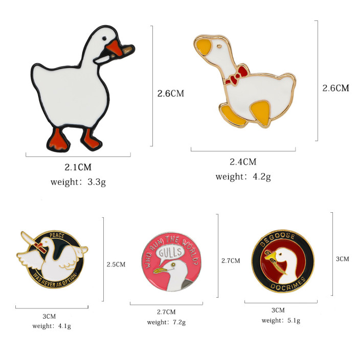 Funny Goose Badge Enamel Pin