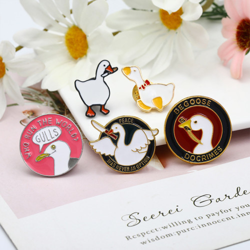 Funny Goose Badge Enamel Pin