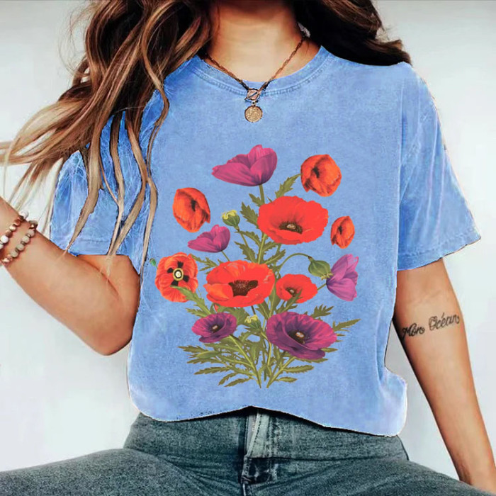 Victorian Flowers Wild Plant T-shirt