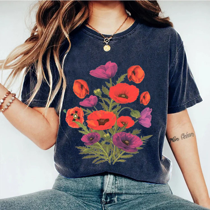 Victorian Flowers Wild Plant T-shirt