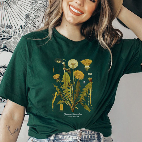 Dandelion Botanical Art T-shirt