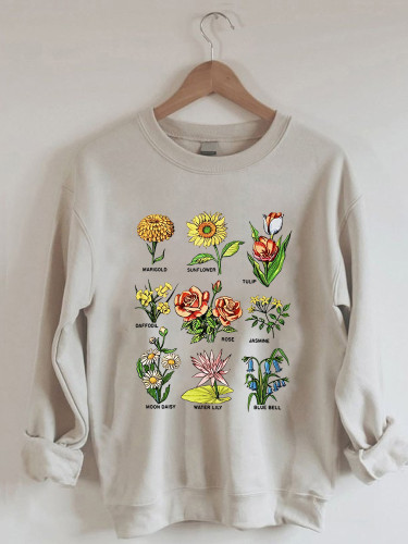 Flowers Sunflower Rose Tulip Sweatshirt