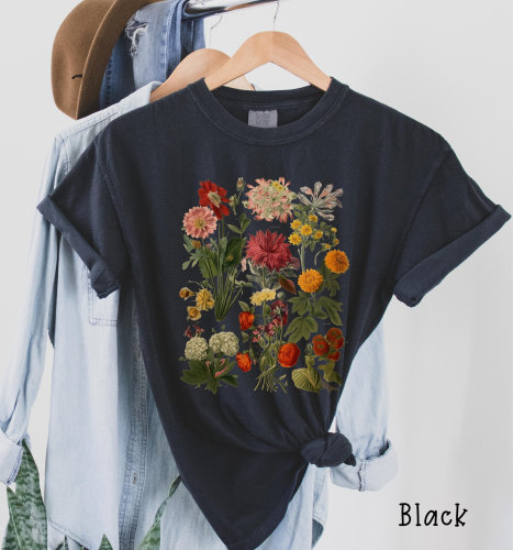 Cottagecore Vintage Flowers T-shirt