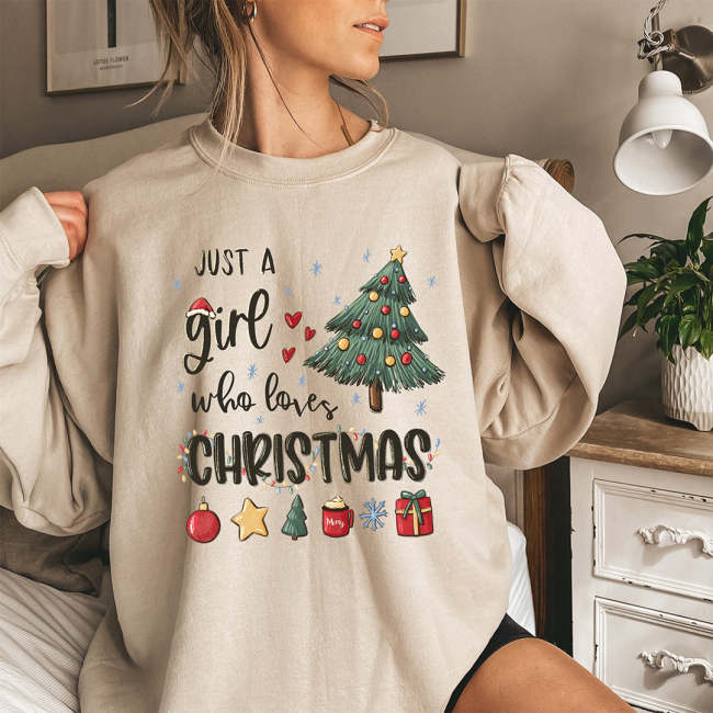 Just A Girl Who Loves Christmas Sweatshirt