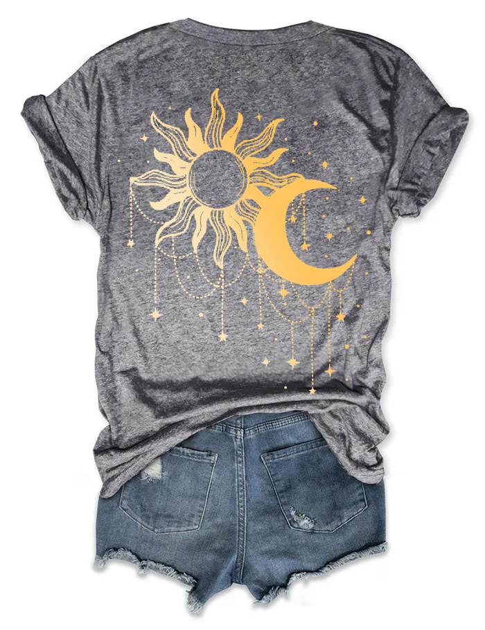 The Beauty Of Slience Shiny Moon Phase T-shirt