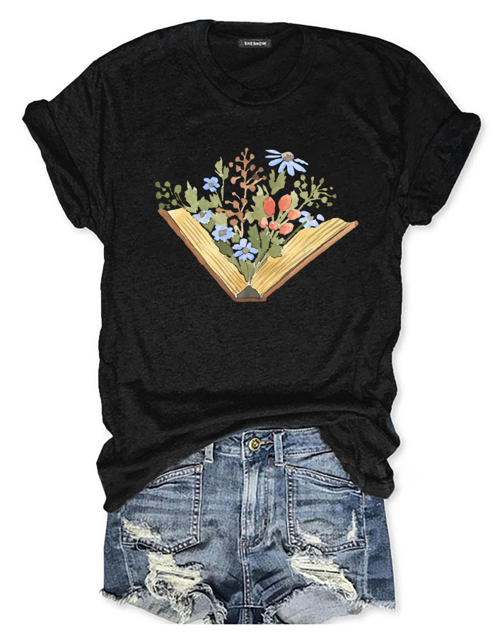 Wildflowers Book T-shirt