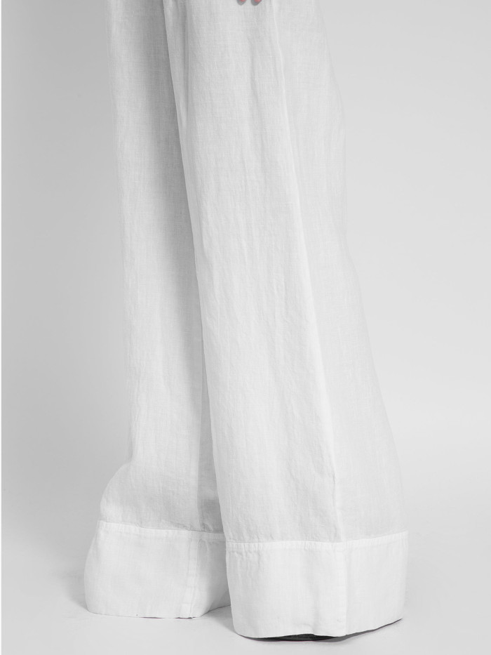 Women Casual Cotton Linen Waistcoat Two Set Suits