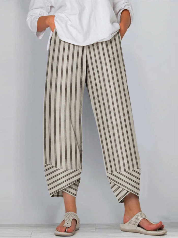 Women's Striped Casual Loose Pants