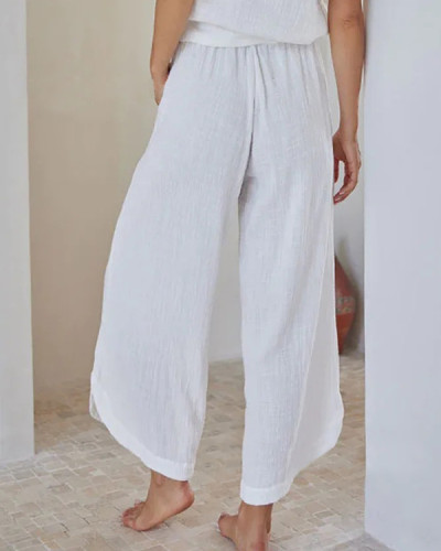 Women's Solid Color Casual Loose Pants