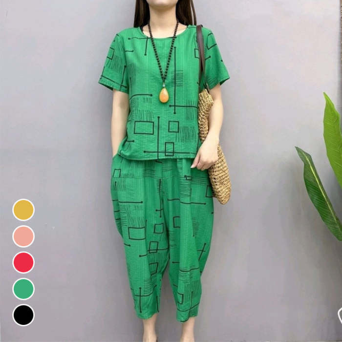 Printed Fashion Two Piece Set(Buy 2 Free Shipping)