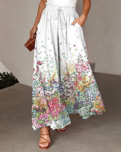 Casual Loose Floral Pants