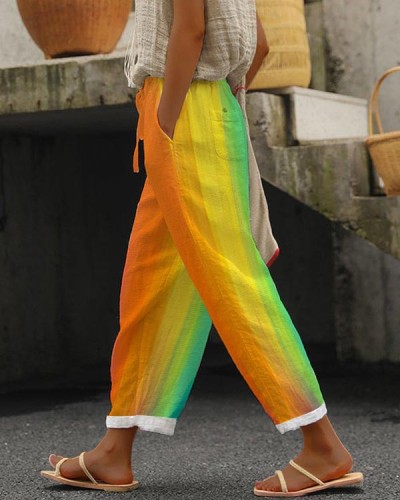 Women's Colored Loose Pants
