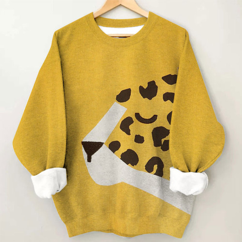 Cheetah Art Casual Long Sleeve Top