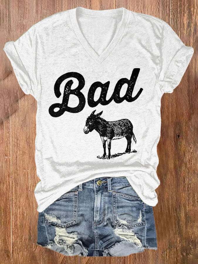 Bad Donkey Print Short Sleeve T-Shirt