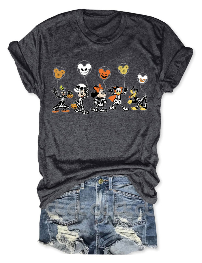 Trick Or Treat Spooky Skeleton Halloween T-Shirt