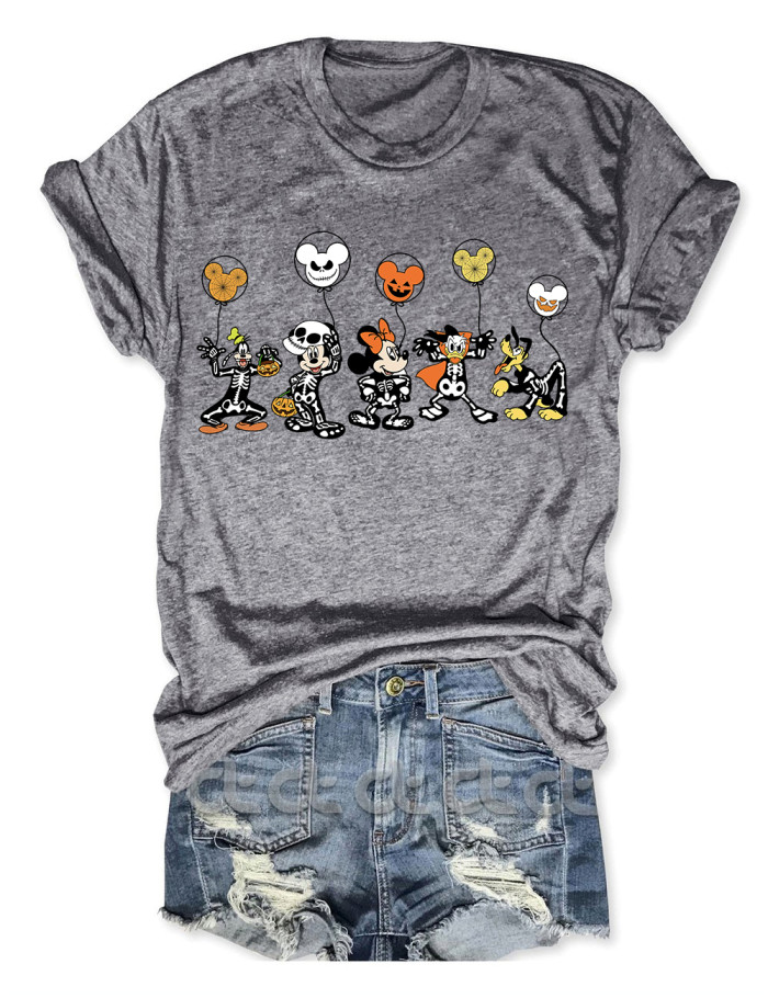 Trick Or Treat Spooky Skeleton Halloween T-Shirt