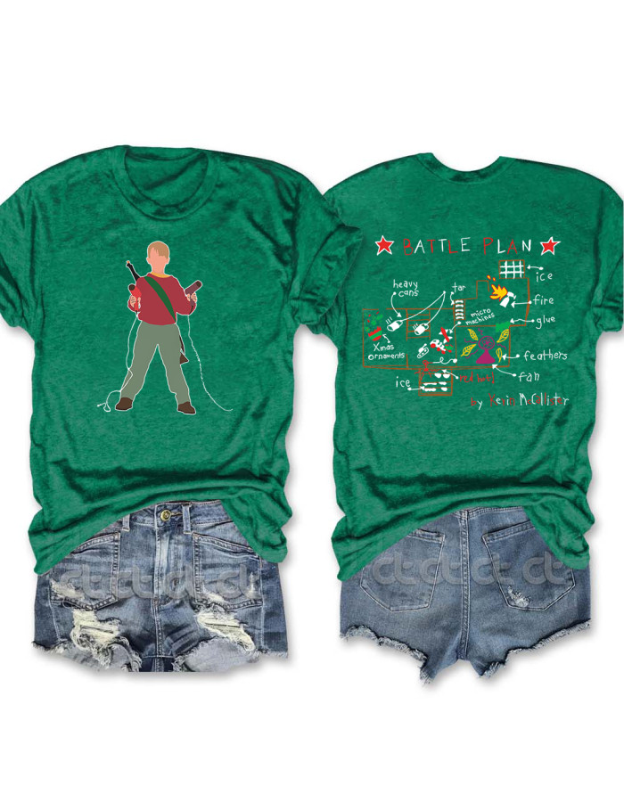 Home Alone Battle Plan Christmas T-Shirt