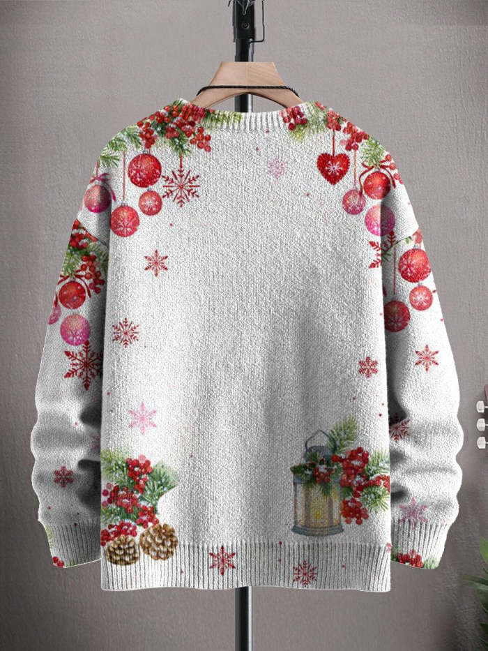 Women's Chrismas Snow Bells Knitted Printing Print Casual Sweatshirt