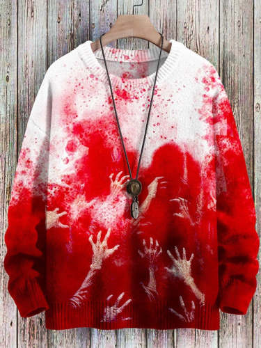 Halloween  Print Pullover Knitted Sweater