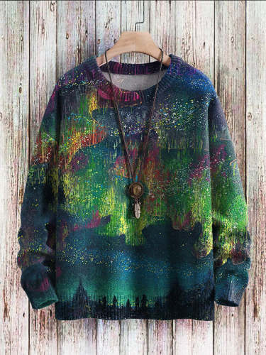 Unisex Vintage Print Sweater