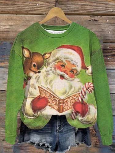 Women's Vintage Santa Casual Sweatshirt