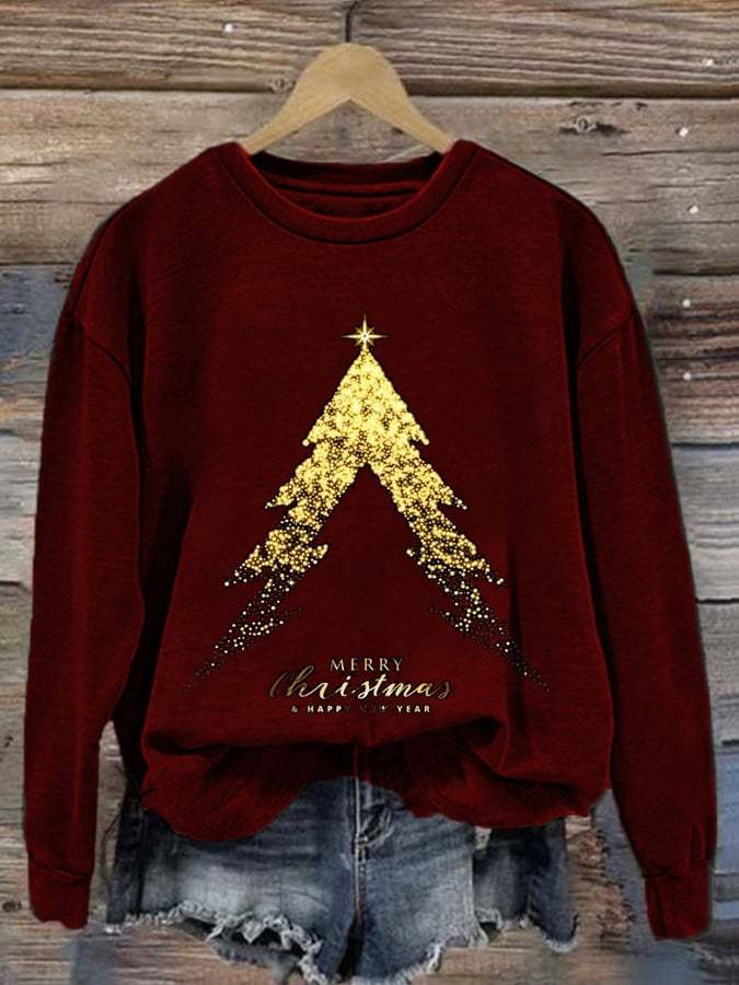 Women's Christmas Printed Long Sleeve Sweatshirt