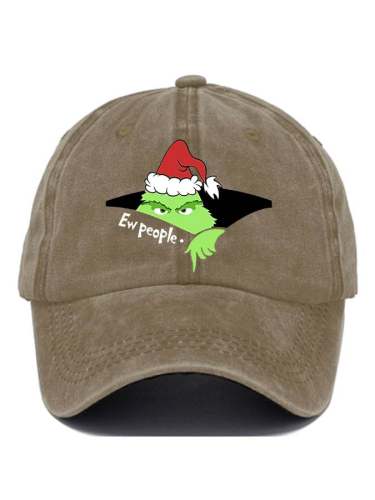Unisex Christmas Cartoon Character EW People Print Hat