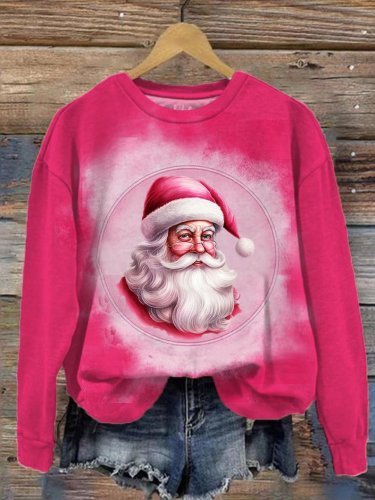 Women's Santa Print Sweatshirt