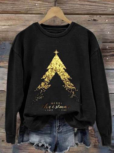 Women's Christmas Printed Long Sleeve Sweatshirt