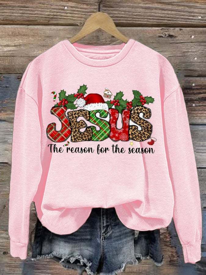 Jesus The Reason For The Season Women's Casual Print Sweatshirt