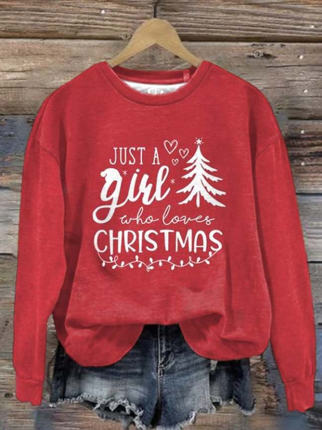 Women's Christmas Print Long Sleeve Sweatshirt