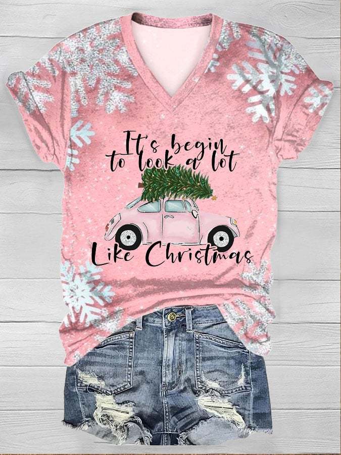 Women's It's Begin To Look A Lot Like Christmas Short Sleeve T-Shirt