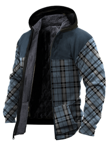 Casual Retro Western Style Printed Fleece Jacket