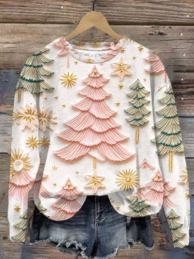 Women's Christmas Print Long Sleeve Sweatshirt