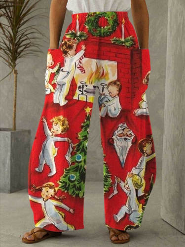 Women's Funny Christmas Printed Casual Pants
